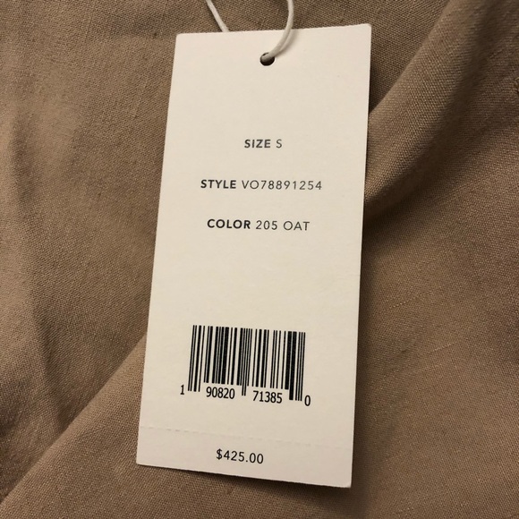 Vince Drapey Linen-blend Jacket in 205 Oat - Picture 4 of 5